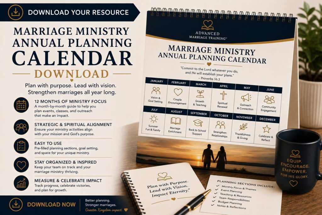 Marriage Ministry Annual Planning Calendar Download
